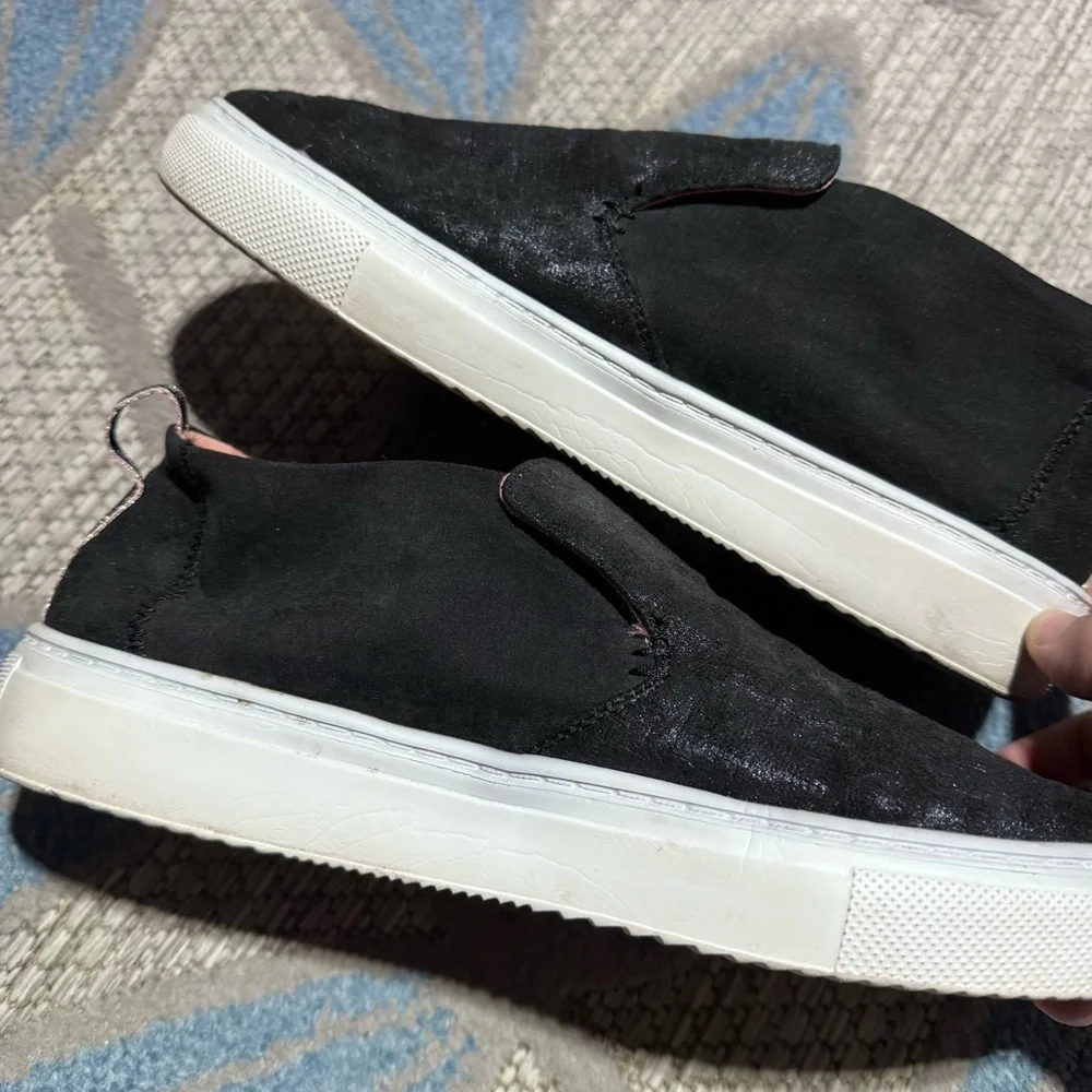 Hey Dude Peyton Croco slip on shoes black Size 10